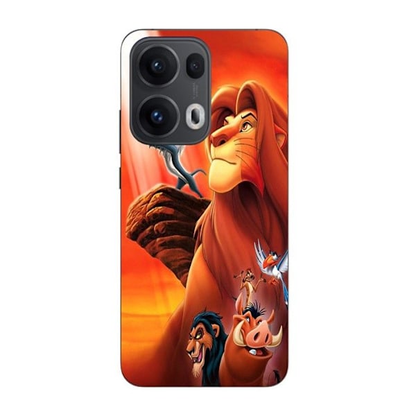 Coque Maniacase för Oppo Reno 13 Pro 5G Lejonkungen film Disney Simba Nala Mufasa Svart