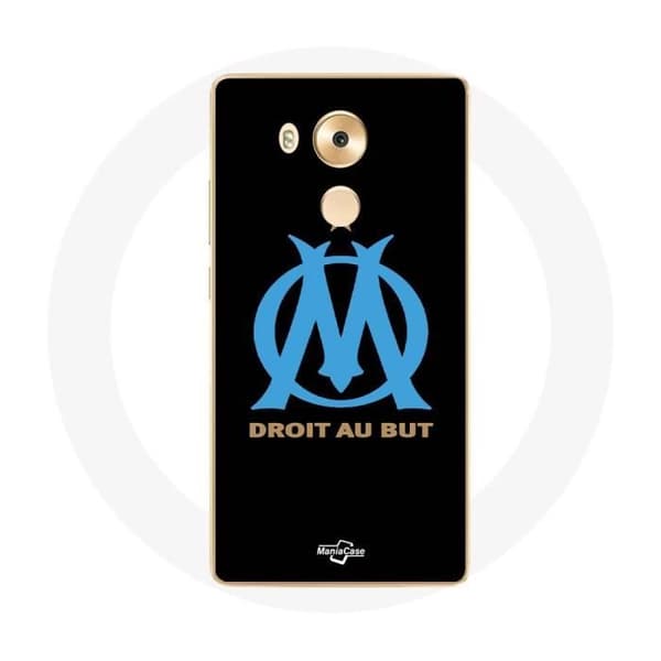 Cover til Huawei Mate 8 Olympique de Marseille Logo Sort Baggrund