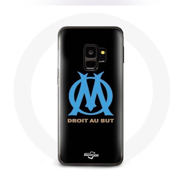 Coque - Olympique de Marseille - Samsung Galaxy S9 - Logotyp - Svart - Hård Svart