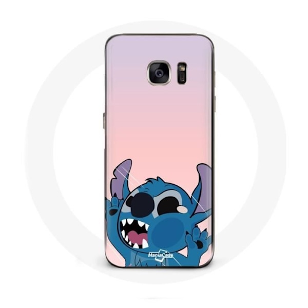 Coque för Samsung Galaxy S7 Edge Stitch med näsan uppåt rosa bakgrund