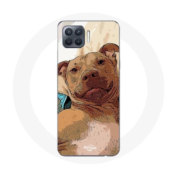 Skydd för Oppo A93 - American Pit Bull Terrier - Brun - Mjuk - Skydd - Unisex kastanj