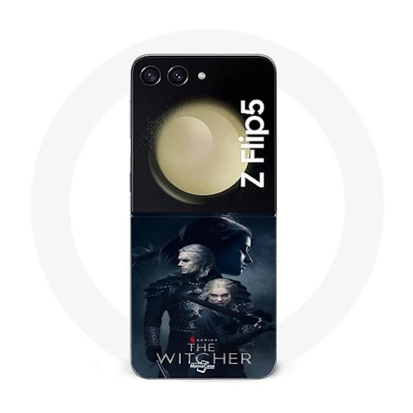 Coque Samsung Galaxy Z Flip5 The Witcher Geralt Yennefer Ciri svärd