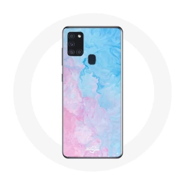 Coque Samsung Galaxy A21S Pink Blue Background