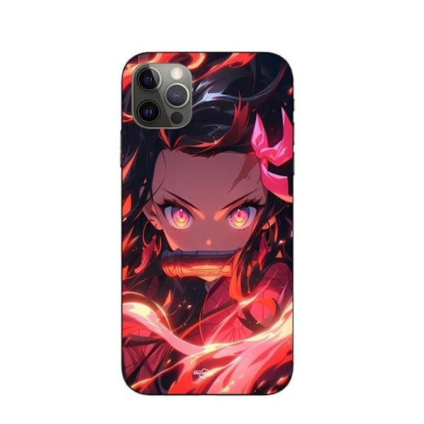 Coque - Maniacase - iPhone 15 Pro Max - Svart - Demon Slayer Nezuko - Mjuk Svart
