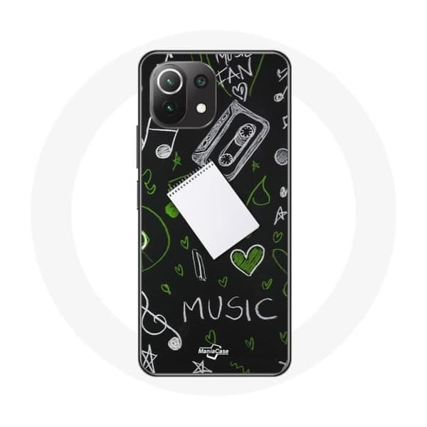Cover til Xiaomi Mi 11 Lite - MANIACASE - Nøgle til sol - Blød - Sort - Beskyttelse
