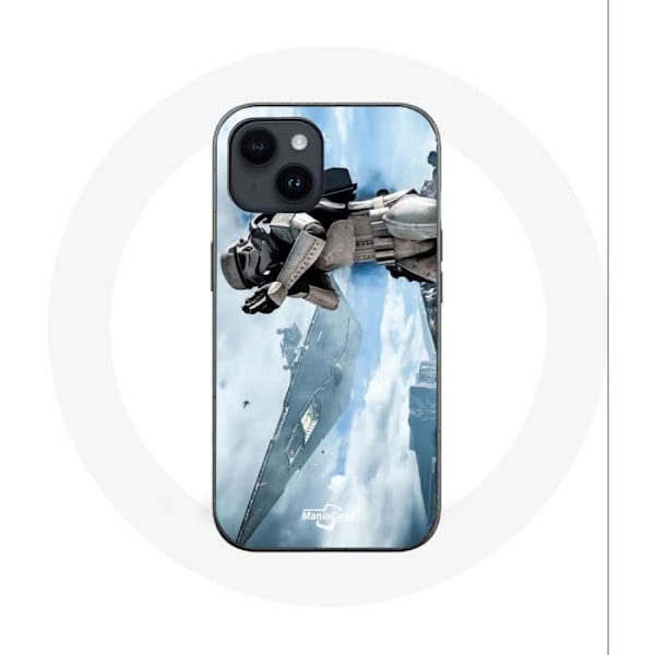 Coque - Maniacase - Iphone 14 Plus - Star Wars frontlinje - Blød - Sort