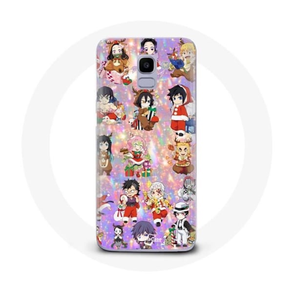 Coque för Samsung Galaxy A8 2018 Demon Slayer God Jul visar julklappen