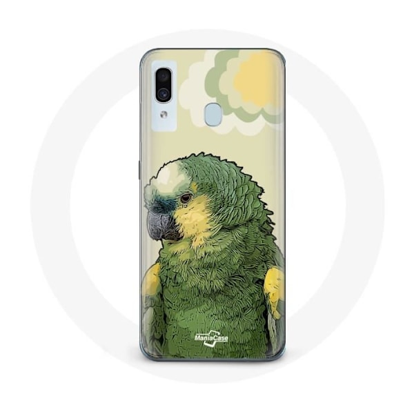 Coque för Samsung Galaxy A20 Amazon Papegojor Grön