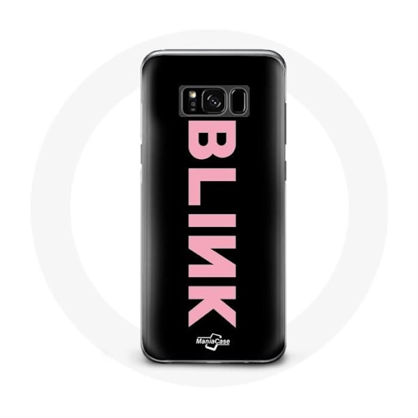 Coque för Samsung Galaxy S8 Plus Blink Fandom Blackpink Logotyp Rosfond Svart