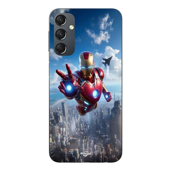 Coque - Maniacase - Samsung Galaxy A24 - Iron Man Attack - Mjuk - Svart silikon