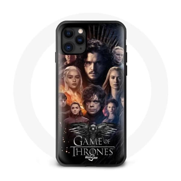 Cover til iPhone 12 Pro Max - Game of Thrones - Sæson 8 - Ørnens logo - Plastik - Sort/Grå Grå