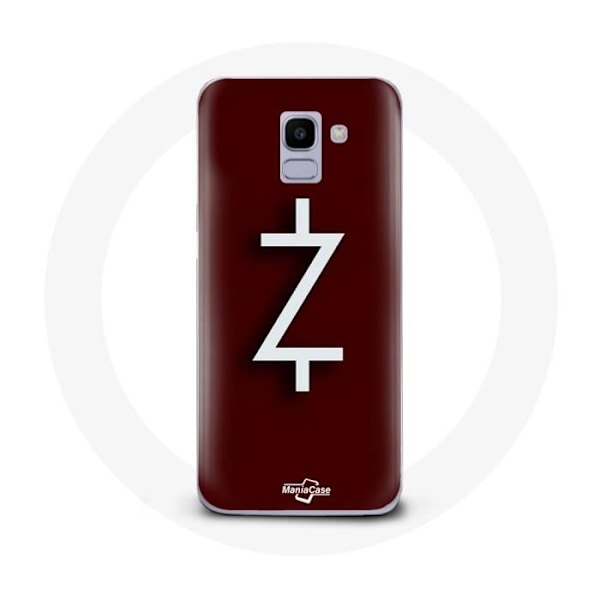 Coque för Samsung Galaxy J6 2018 Ozark Säsong 4 Logga Z Vit Bakgrund Röd