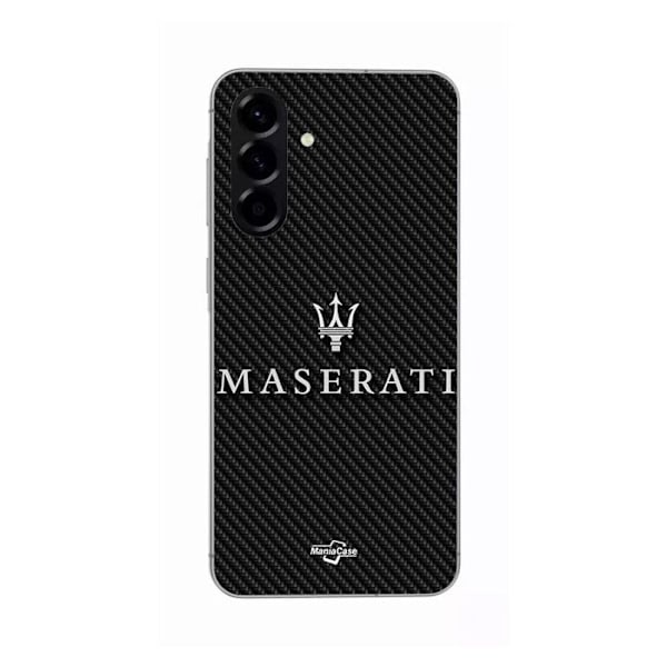 Coque - MASERTATI - Samsung Galaxy A56 - Silikon - Mjuk - Kolfiber Vit Svart