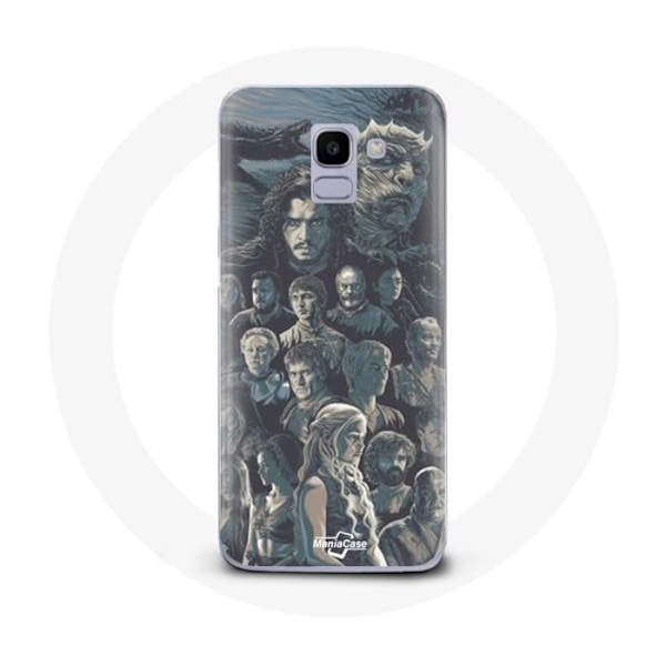 Coque för Samsung Galaxy A8 2018 Game of Thrones Säsong 8 Tronen av järn Affisch Karaktärer Bakgrund