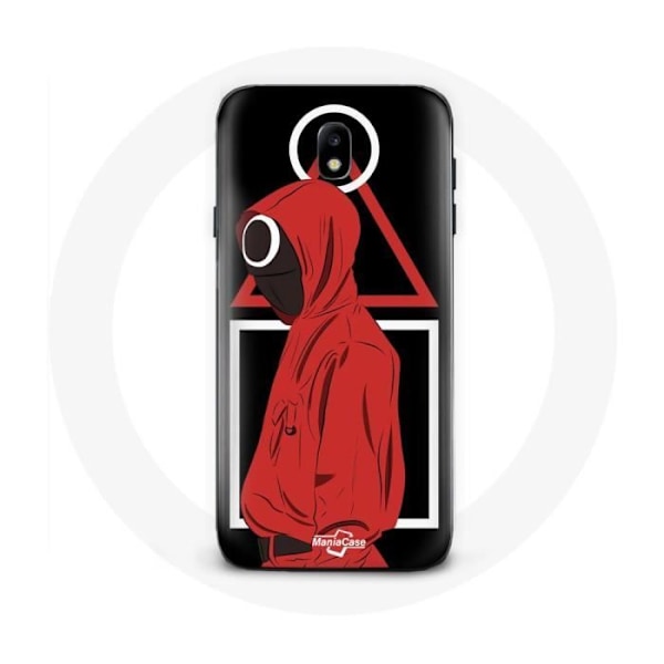 Coque för Samsung Galaxy S4 Squid Game-logotyp symboler triangel kvadrat cirkel Svart bakgrund