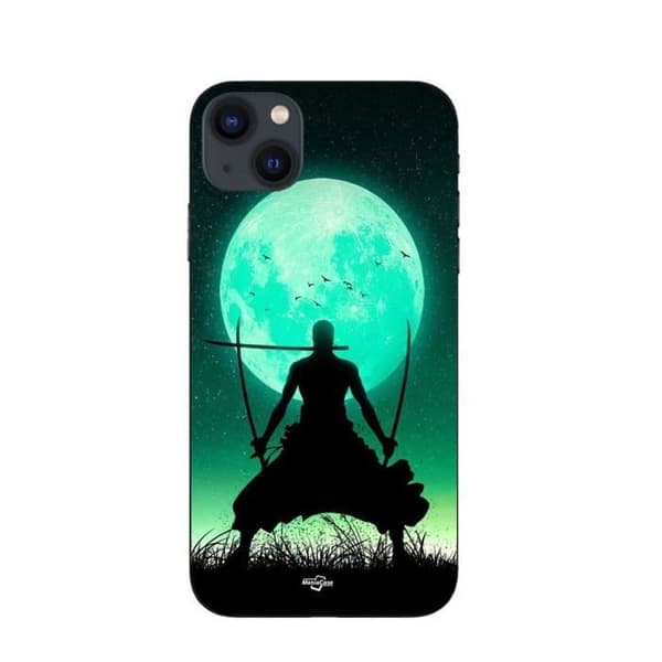 Coque Maniacase för Iphone 14 Roronoa Zoro tre svärd fullmåne