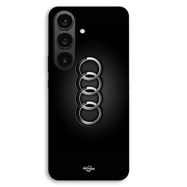 Coque til Samsung Galaxy S26 FE Audi bil logo front sort Maniacase Svart