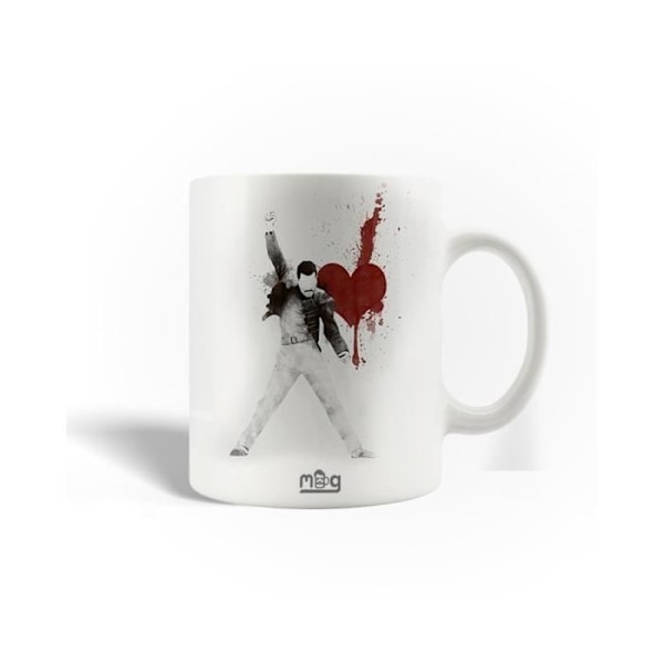 Mugg i keramik Freddie Mercury fanart låtskrivare tolkare