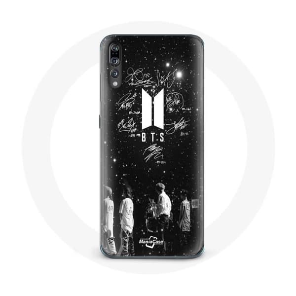 Coque - BTS - Huawei P20 Pro - Blød - Sort - BTS Medlemmer