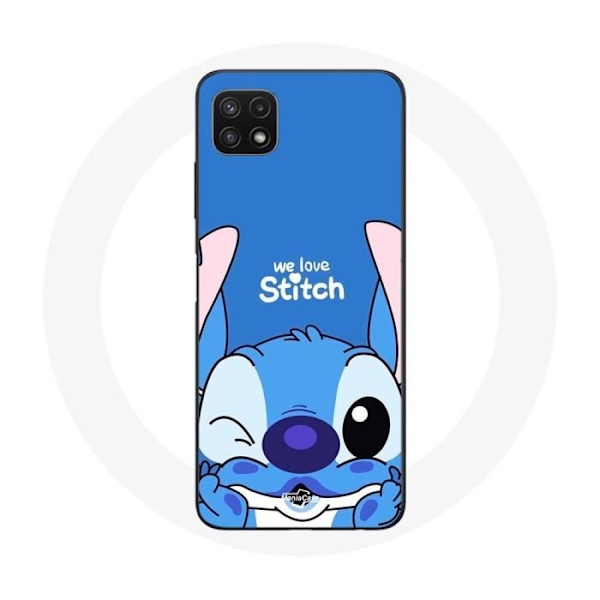 Coque för Samsung Galaxy A22 5G Stitch söt blå bakgrund