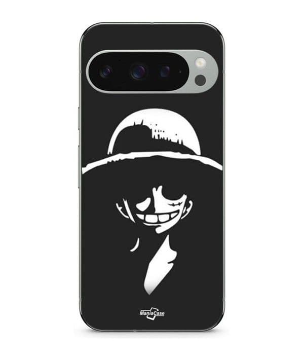 Cover - MANIACASE - Google Pixel 9 Pro - Blød - Sort - Motiv Monkey D. Luffy Svart