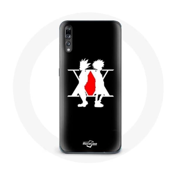 Cover til Huawei P20 Pro Hunter x Hunter Manga Logo Sort Baggrund