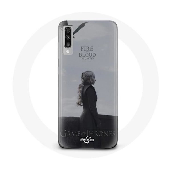 Coque - Maniacase - Samsung Galaxy A50 - Game of Thrones - Daenerys Targaryen - Mjuk Svart
