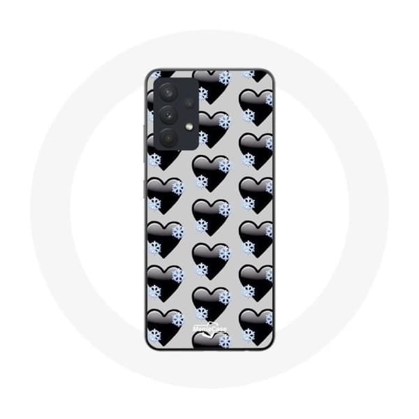 Coque för Samsung Galaxy A13 5G Svart hjärtfond