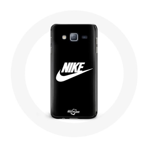 Coque för Samsung Galaxy A3 Nike-logotyp vit på svart bakgrund