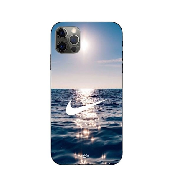 Coque Maniacase för Iphone 13 Pro med vit Nike-logotyp havssol svart