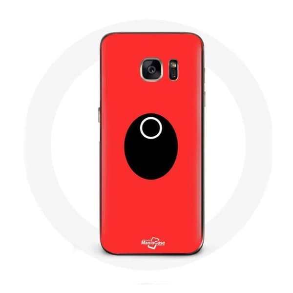Coque - Squid Game - Samsung Galaxy S7 Edge - Blød - Rød - Cirkelsmasker