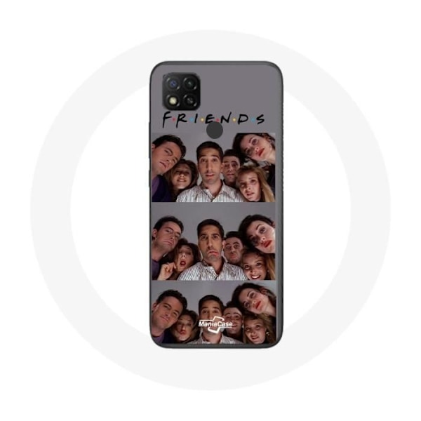 Coque - Maniacase - Xiaomi Redmi 9C - Mjuk - Grå - Friends Selfie