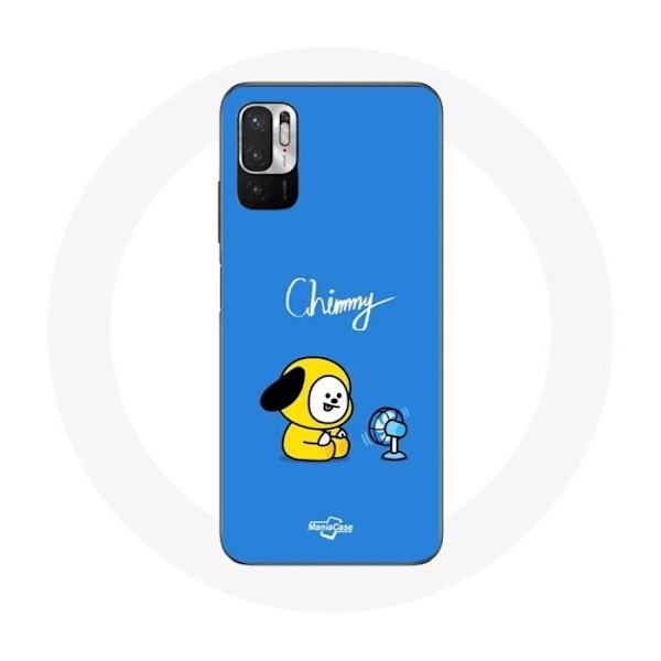 Coque för Xiaomi Redmi Note 10 5G Bangtan BTS BT21 Chimmy Jimin Blå Bakgrund