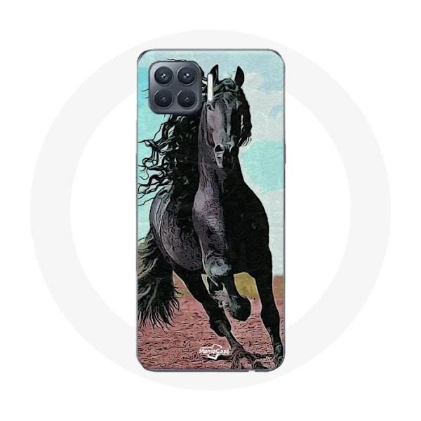 Coque - Le Cheval Noir - Oppo A93 - Mjuk - Skydd - Blandad Svart