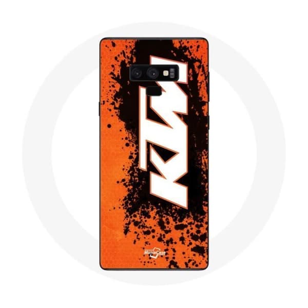 Cover til Samsung Galaxy Note 9 KTM Logo hvid baggrund orange