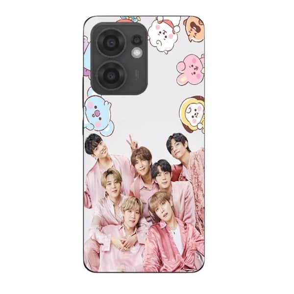 Coque Maniacase För Oppo Reno 13F Kpop BTS Rose Svart
