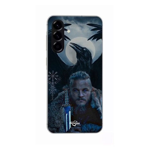 Coque för Samsung Galaxy A56 Vikings Ragnar Lothbrok fågel Maniacase Svart