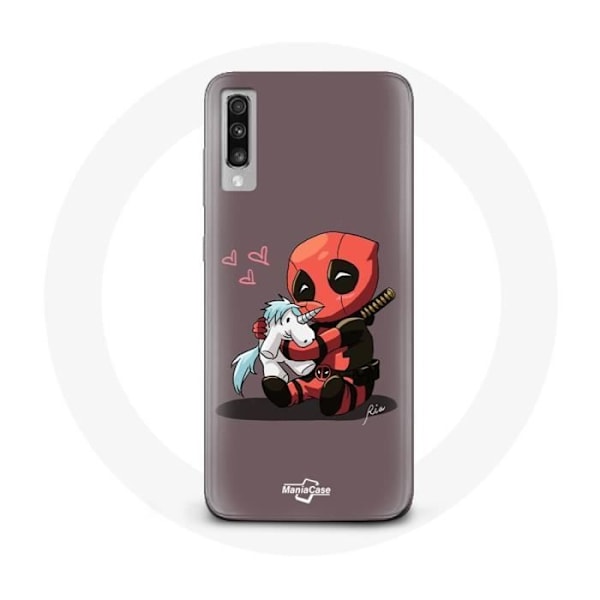 Coque - DeadPool - Galaxy A70 - Flexibel - Enhörning - Barnskydd