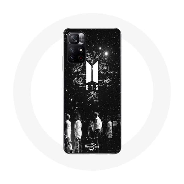 Coque - BTS - Xiaomi Redmi Note 11s 5G - Blød - Sort - BTS Medlemmer