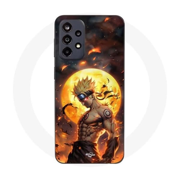 Coque - Maniacase - Samsung Galaxy A32 4G - Sort - Naruto - 3D Måne