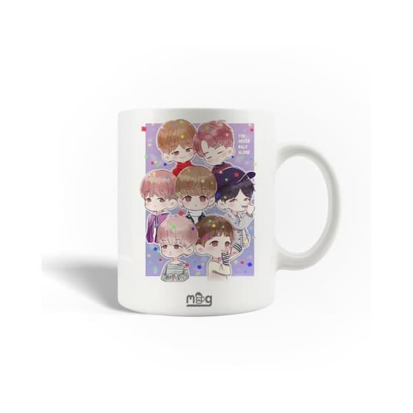 Mugg i keramik - BTS - Spring Day - 30 cl - Diskmaskinvänlig - Vit