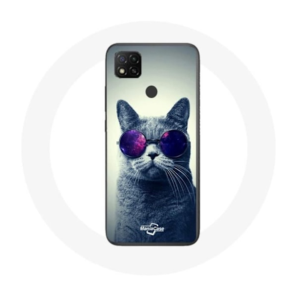 Coque Xiaomi Redmi 9C Chat Glasögon Stil