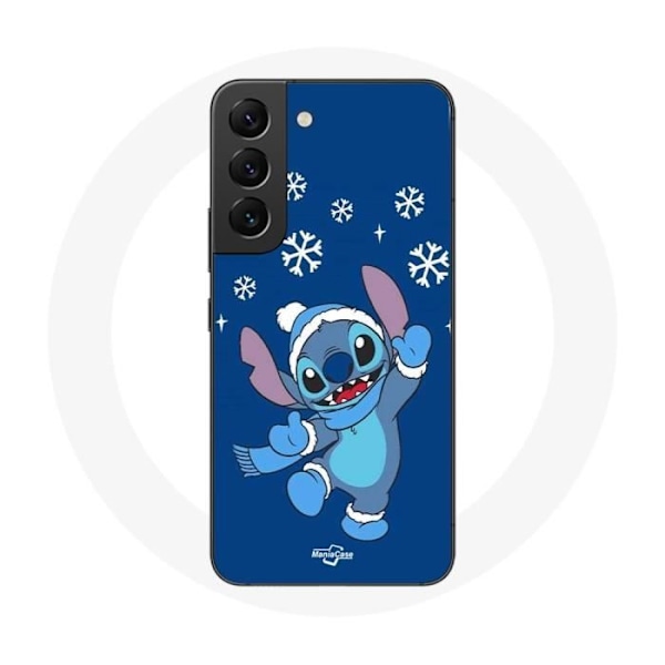 Skydd för Samsung Galaxy S22 Stitch snö jul blå
