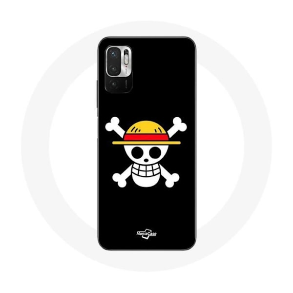Coque för Xiaomi Redmi Note 10T 5G One Piece Manga Döskalle Svart Bakgrund
