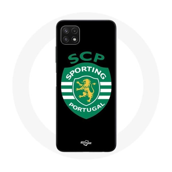 Coque - maniacase - Samsung Galaxy A22 5G - Svart - Mjuk - Sporting Portugal Svart