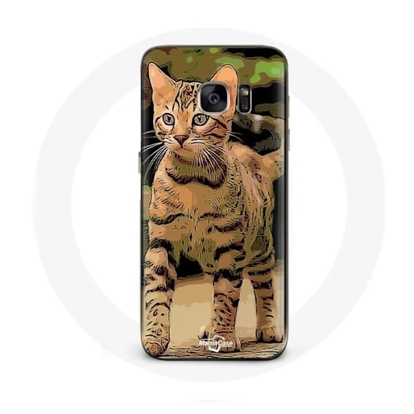 Coque för Samsung Galaxy S7 Edge Bengalkatt Race tecknad film
