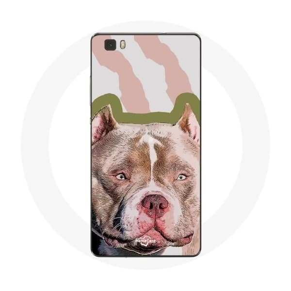 Coque för Huawei P8 Brun Pitbull Hund