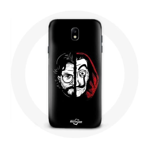 Coque - La casa de papel - Samsung Galaxy J3 2017 - Blød - Sort - El Profesor Masque Split