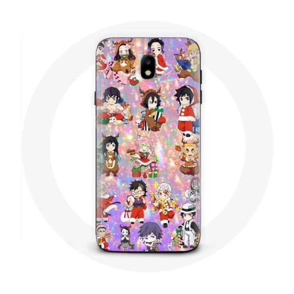 Skyddsfodral för Samsung Galaxy J3 2017 Demon Slayer God Jul visar julklappen