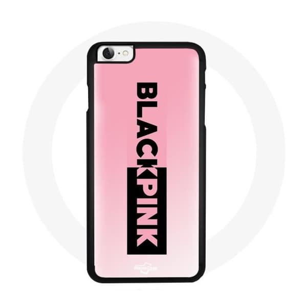 Cover til Iphone 7 Blackpink K-pop Gruppe Sort Rosa Logo Rosa Baggrund